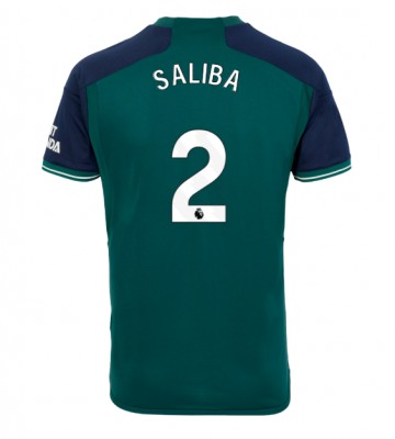 Arsenal William Saliba #2 Tercera Equipación 2023-24 Manga Corta